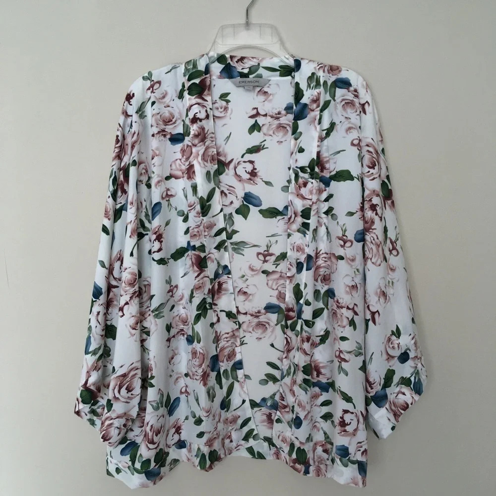 Emerson Floral Oversized Open Cardigan Kimono 16